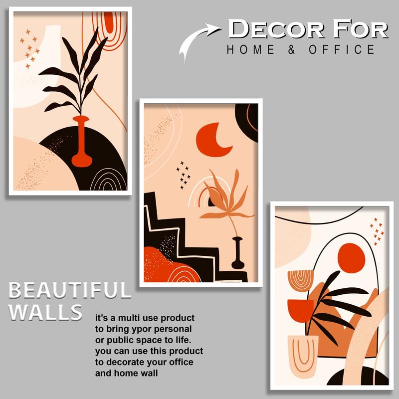 SAF paintings Set of 3 Modern Boho Art Wall Painting For Home And Office ol-COMBO-2200-K3