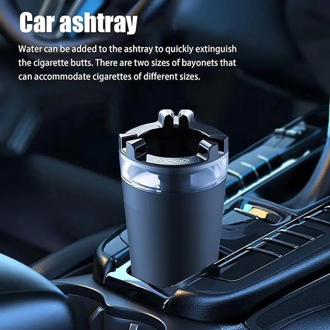 SOCATHEY Car Cigarette Ashtray with Lid & Water Tank - Portable Detachable Vehicle Ashtray Cigarette Ashtray Windproof Creative Ashtray With Funnel for Outdoor Travel or Home Office.2024