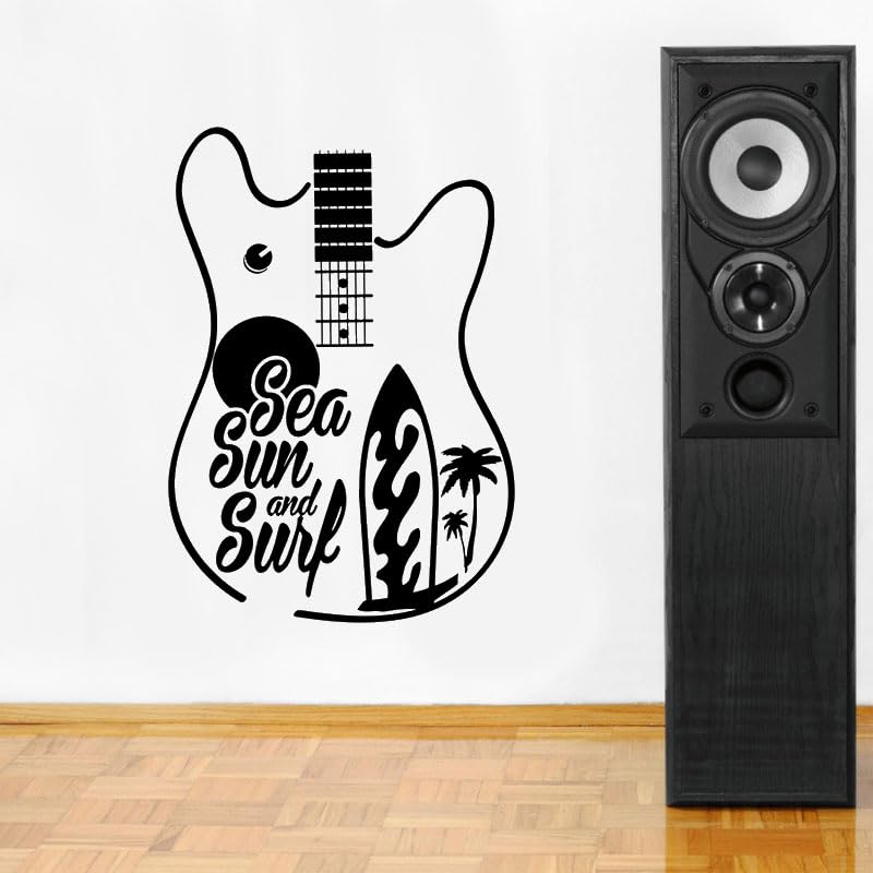 GADGETS WRAP Wall Decal Vinyl Sticker Guitar Skateboard Beach for Office Home Wall Decoration