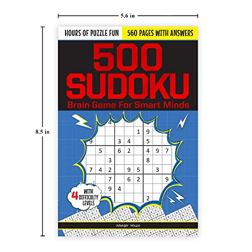 500 Sudoku Brain Game For Smart Minds - Combination of 4 Difficult Levels: Simple, Medium, Complex, Killer - 480+ Brain Booster Puzzles and Hours of Fun Games [Paperback] Wonder House Books