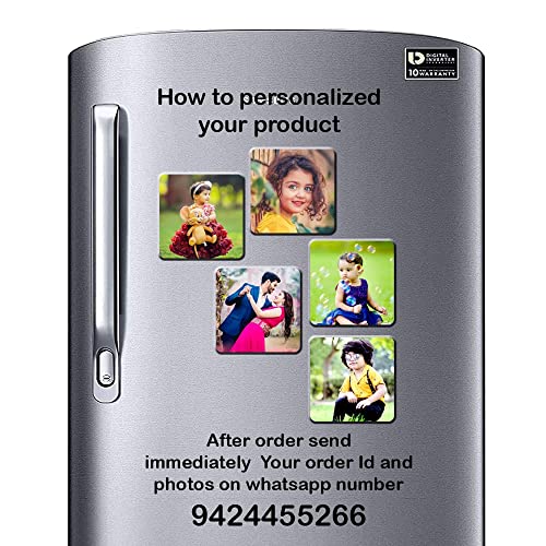 Deep Print Personalized Photo Fridge Magnet (3x3 inch) -Set of 5