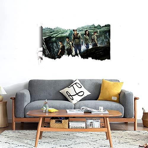 GADGETS WRAP Printed Wall Decal Sticker Scratched Paper Style Wall Decal (90cm x 50cm) - The Maze Runner