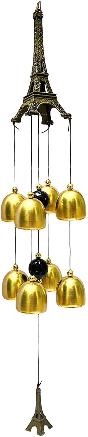 Antlantic wood store Wind Chimes for Home Balcony Bedroom Home Decoration Items of 8 Bell (Eiffel Tower) 1 sat Wind Chimes