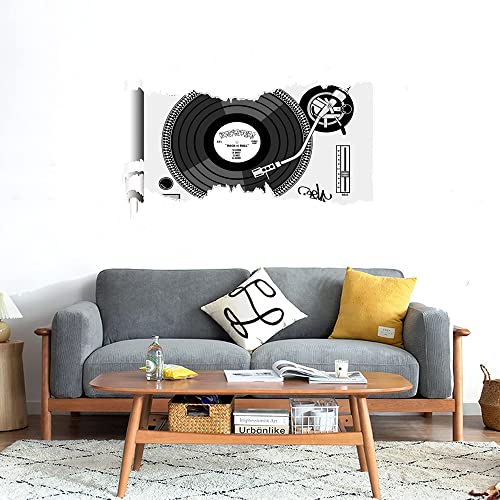 GADGETS WRAP Printed Wall Decal Sticker Scratched Paper Style Wall Decal (90cm x 50cm) - Old Player