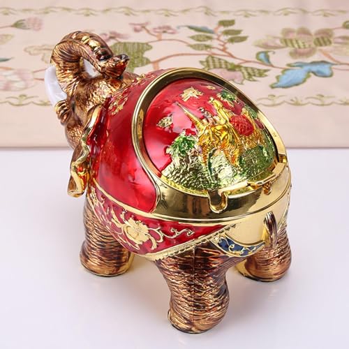 MERISHOPP®Elephant Ashtray Car Metal Ashtray for Patio Outside Office Home Use Bedroom Red|Home & Garden|Home & Garden|Home & Garden|1 Elephant Shape Ash Tray