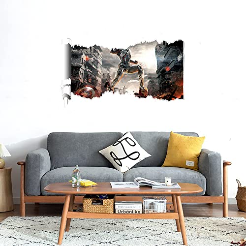 GADGETS WRAP Printed Wall Decal Sticker Scratched Paper Style Wall Decal (90cm x 50cm) - Marvel Supervillain Ultron