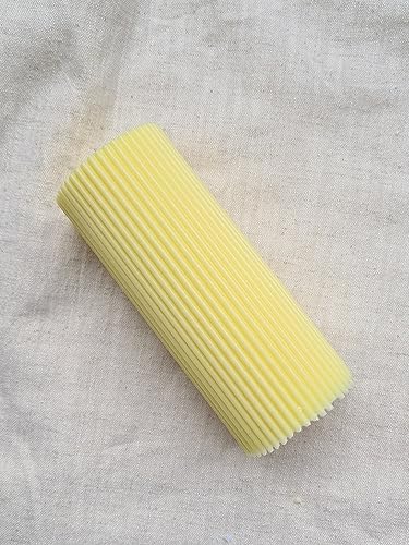 atorakushon Soy Wax Ribbed Pillar Candles 6''inches Yellow Scented Candle for Valentine, Home and Party Decoration, Wedding Gift, Romantic Dinner