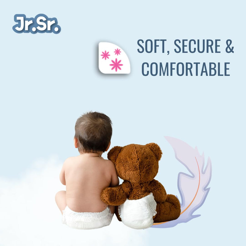 Jr.Sr. baby diaper| Extra Large | 12-17 Kg | 54 Counts | Pack of 1