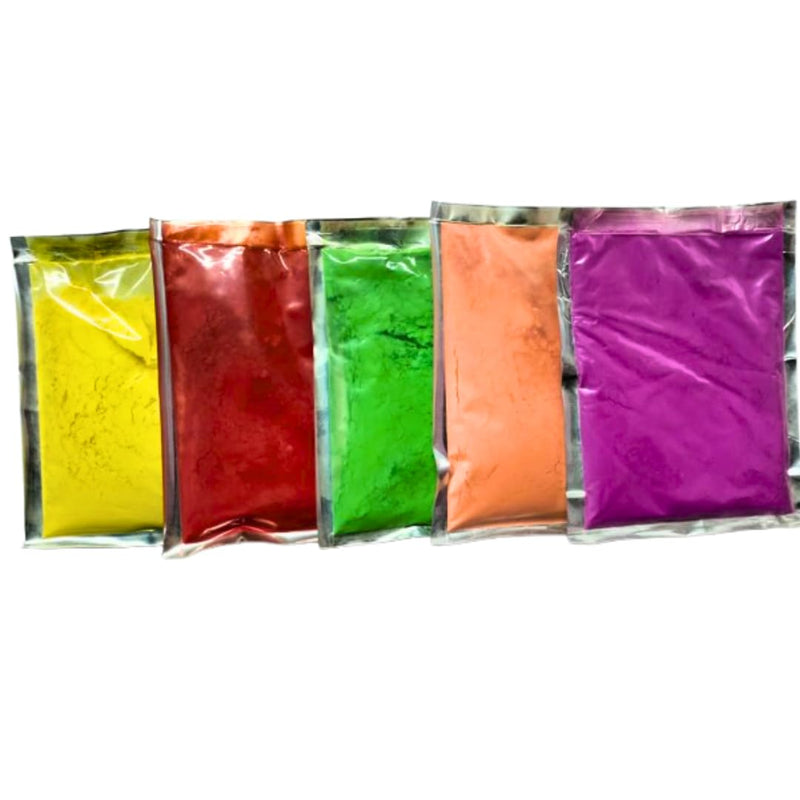 Holi Gulal Colours – 500g Pack of 5 Vibrant, Natural Shades Perfect for Bringing Joy to Kids, Families, and All Ages This Holi and Rang Panchami!