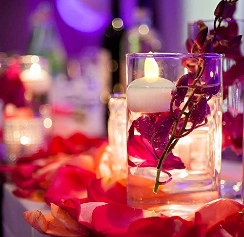 The Decor Affair Pack of 24 Flameless Floating Diya Lamps for a Night to Remember - Waterproof, Long-Lasting, and Perfect for Special Celebrations