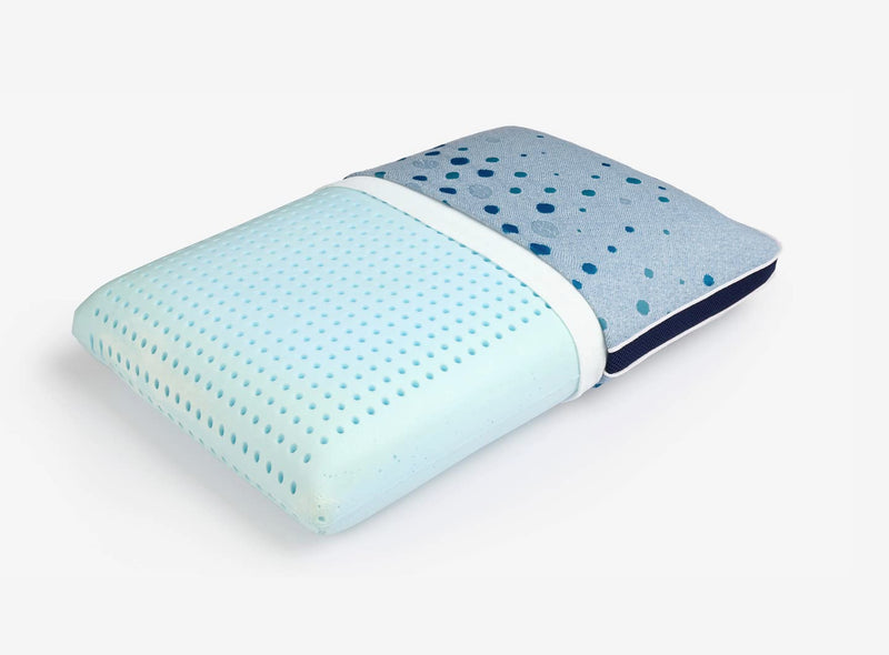 Sleepwell Latex Plus Regular Pillow - Elite Latex Plus For Comfort And Support. Pamper Your Head And Neck -European Knitted Fabric - Memory Foam, Blue