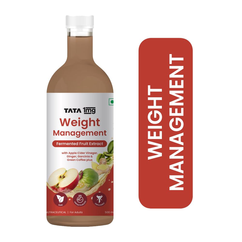 Tata 1mg Weight Management Juice with Green Coffee, Garcinia, Ginger, & Apple Cider Vinegar For Adults (Pack Of 1, 500ml)