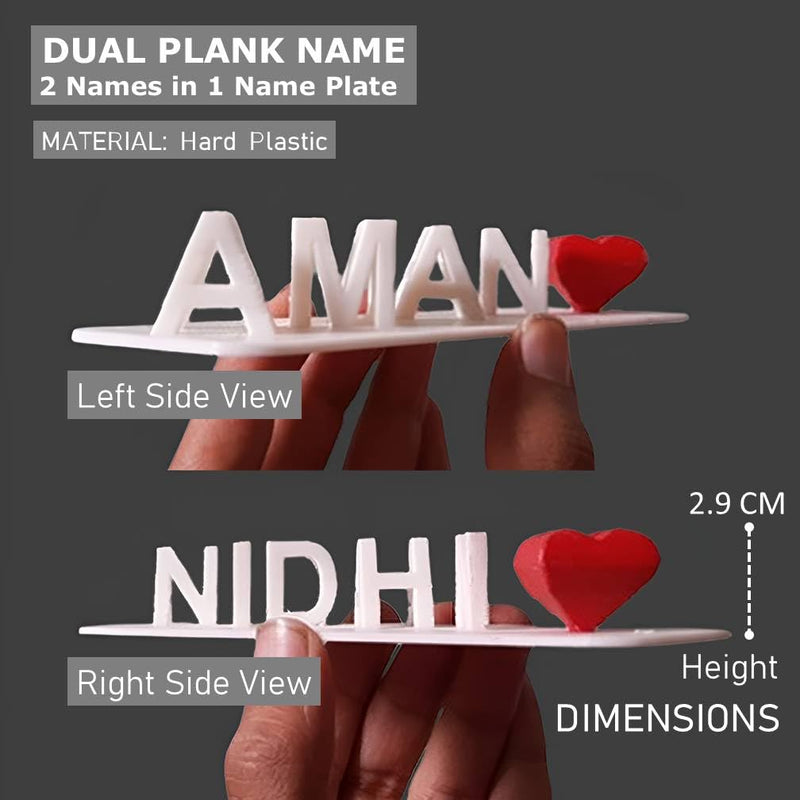 Surji 3D Flip Name | Personalized for Husband and Wife Couple Name (Upto 8 Characters)