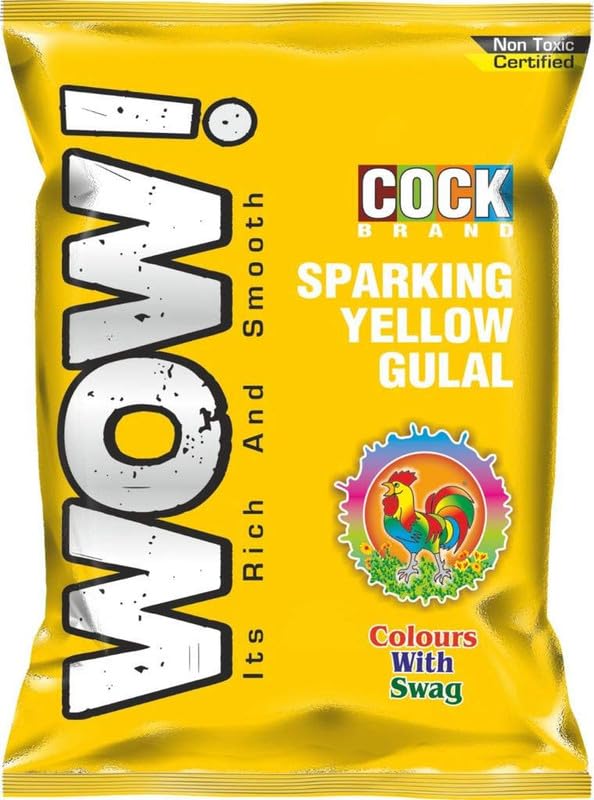 FETE PROPZ Wow Holi Colours - Natural Wow Holi Gulal Rang - Pack of 5 (80g x 10) Gulal Colours - Organic Holi Perfumed Gulal for Holi Rang Panchami for Kids Family Men Women 100% Safe