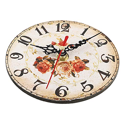 Artibetter Wooden Clock Adornment Silent Tabletop Classic Style Clock Decor Ornament