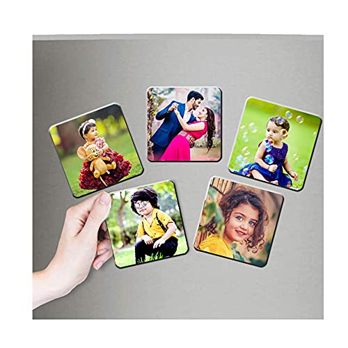 Deep Print Personalized Photo Fridge Magnet (3x3 inch) -Set of 5