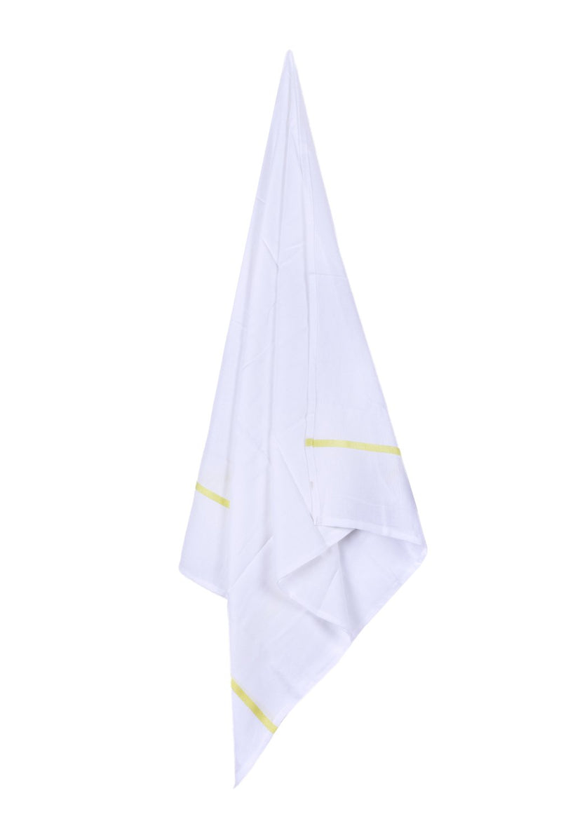 looms & weaves - 2 White Bath Towel - (60 X 30, Cotton), 200 Gsm