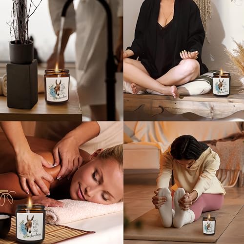 Mancheng-zi Donkey Gifts for Girls Women Donkey Lovers, Funny Donkey Gifts, Donkey Themed Gifts, Just a Girl Who Loves Donkey Scented Candles
