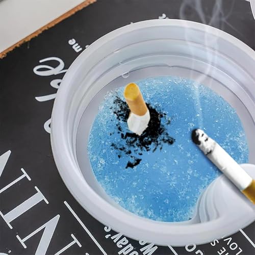 A.D FRESH 6 PCS Disposable Ashtray with Ash Absorbing Balm,Small Portative Ash holder for Quickly Extinguish Cigarette, Reduce Ash Raising, Outdoor Smokeless Ashtray for Home Office Hotel_Multi