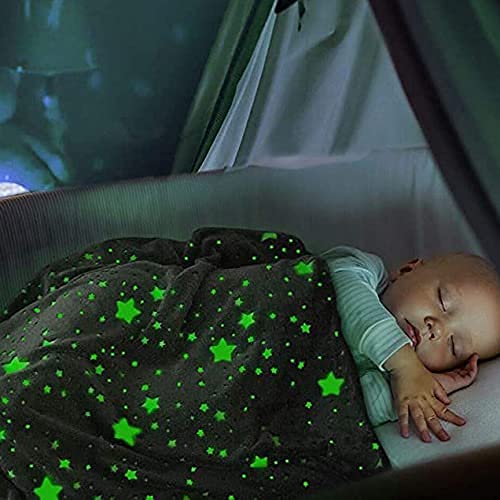 AHC Glow in The Dark Polyester Microfiber Blanket for Kids (Pink 150 x 100 cm)