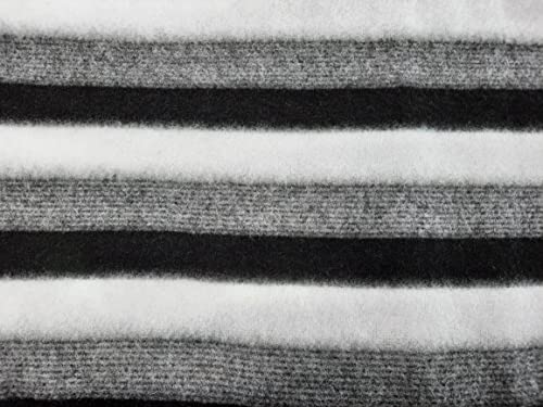 Cool Dealzz Fleece Single Bed AC Blanket (60X90 Inch, Black and White Stripes) - Pack of 3