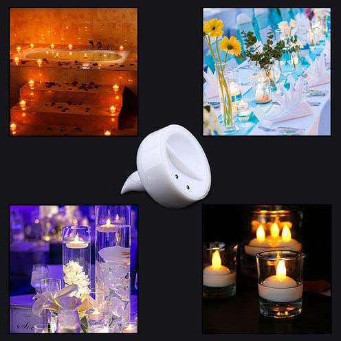 TechKing SET of 24 FLAMELESS FLOATING CANDLES BATTERY OPERATED TEA LIGHTS TEALIGHT CANDLE - DECORATIVE, WEDDING