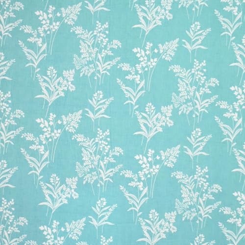 VOMZER 320 TC Elastic Fitted Bedsheets Single Bed with 1 Pillow Cover | Single Bed with All Around Elastic, Size 36 x 72 x 10 Inches Aqua Lily