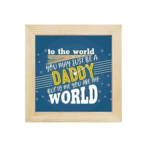 TheYaYaCafe Yaya Cafe Daddy You are My World Desk Clock for Dad - 6x6 inches