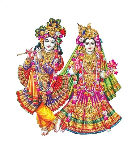 Decor Kraft Radha Krishna Wall Sticker & Decal,Size- 50 Cm X 45 Cm