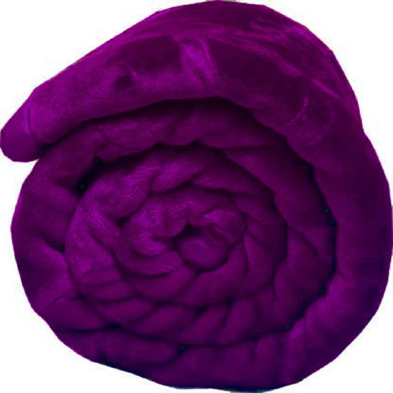 MIRAVU Velvet Floral Embossed Super Soft For Winter Heavy Single Bed Mink Blanket (Purple, Single Bed (85X60 Inch, 500 Tc)