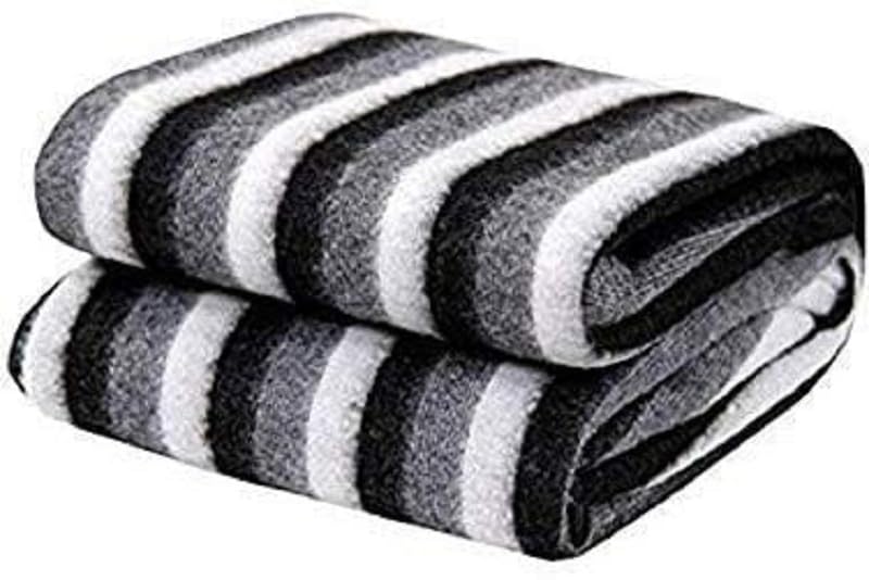 Bestie Homes Woolen Winter Warm Polar Fleece Black & White Single Bed Sheet Plain (Pack of 1)