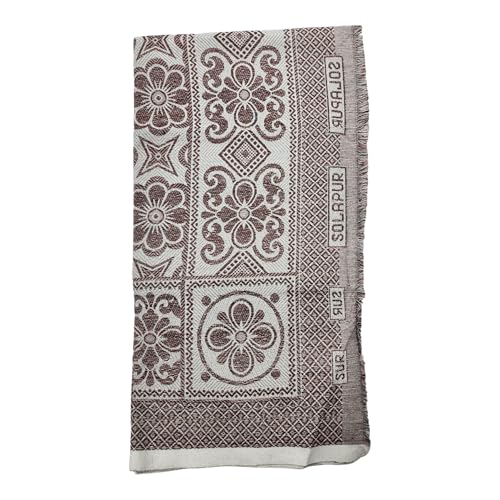 AMBIKA Stores Cotton Single Size 300 TC Solapur Chaddar Blanket, Multy Colour, Pack of 1, Skinfriendly