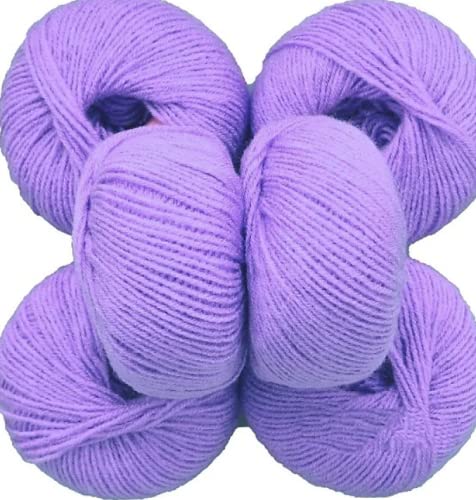 Vardhman Yarn Baby Soft Wool for Hand Knitting Fingering Crochet Hook 150gms,100% Acrylic Wool (Iris Purple no.17)