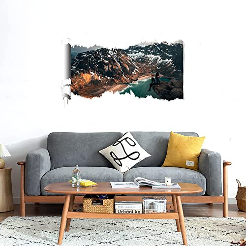 GADGETS WRAP Printed Wall Decal Sticker Scratched Paper Style Wall Decal (90cm x 50cm) - Travel to Norway s lofoten Islands