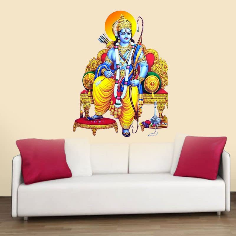 Delight Art God of Ram Wall Sticker Size - ( 41*53 ) cm