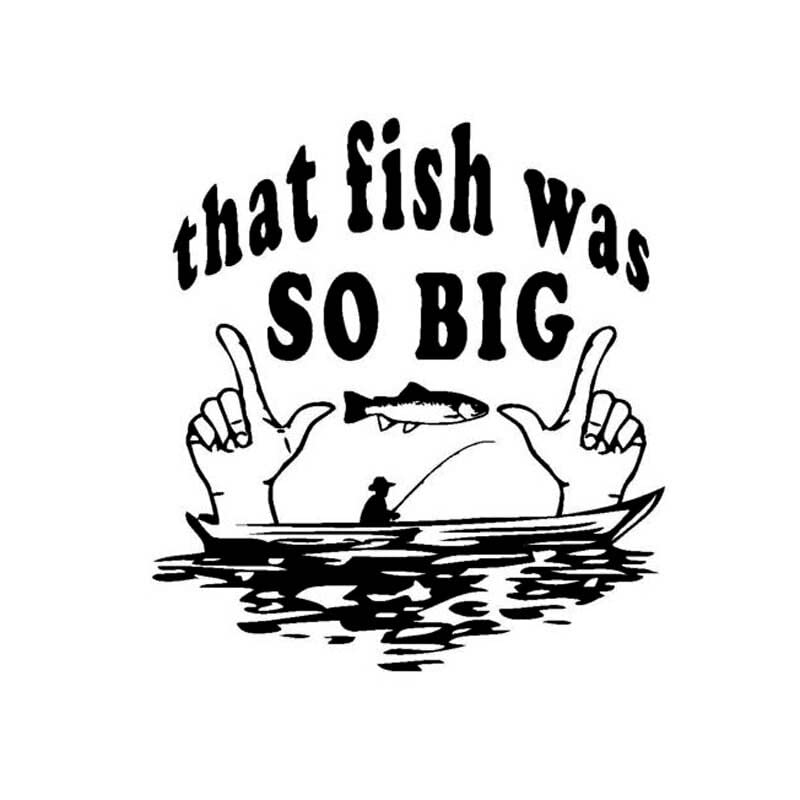 GADGETS WRAP Vinyl Wall Decal Sticker That Fish was SO Big Fishing Funny