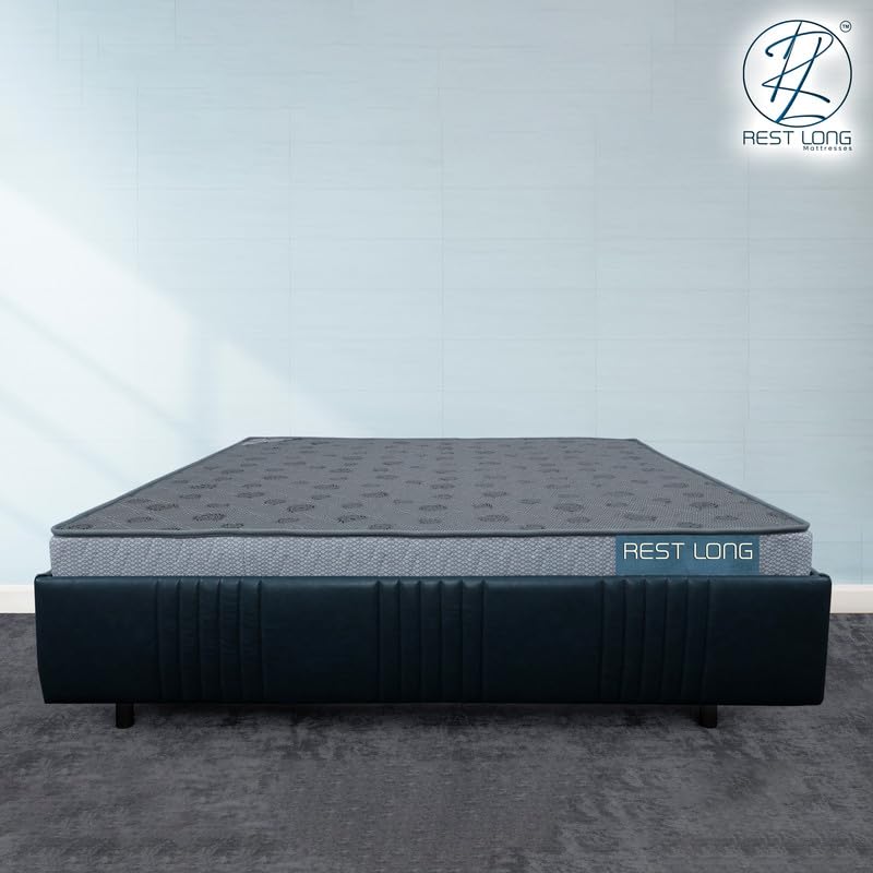 Rest Long Dr Ortho Bonded Foam Mattress Quilted Knitted Grey Orthopedic Mattress | Reversible, Sag-Resistant | Dual-Sided Design | 10-Year Warranty | LxBxH:- 78x60x5 inches(King Bed Size Mattress)