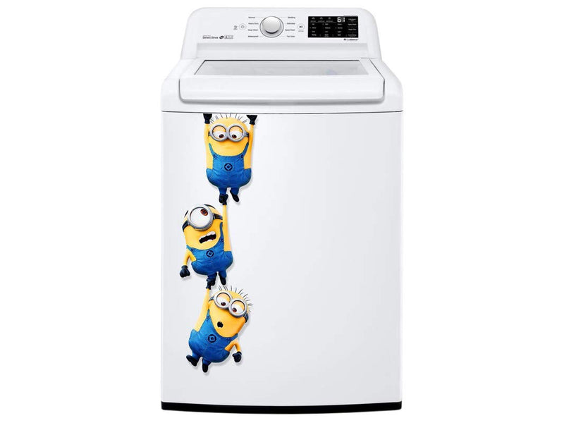 Tanisha Collection Minions Climbing Washing Machine Sticker (Size :- 22 X 33 inch) Stickers for Washing Machine/Cloth Machine/and All Decorative Stickers