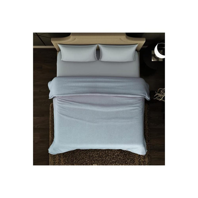 Cushlon Polyester Fleece Blanket Double Layer Fast Color Feather Touch Innovative Micro Flannel (Solid, 230cmx250cm) - Light Blue