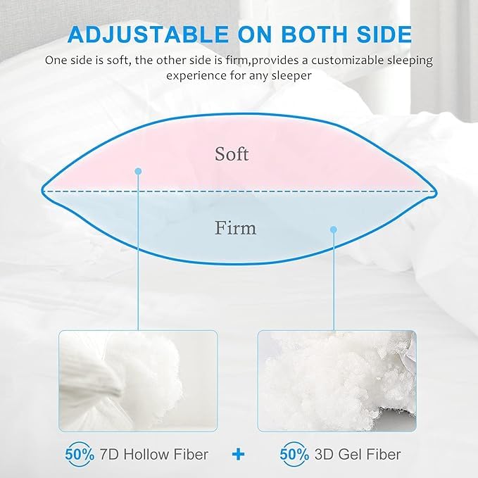 SOFTOC Hollow Microfiber Super Soft Luxurious White Bed Pillow for Comfortable Sleep (Pack of 1)