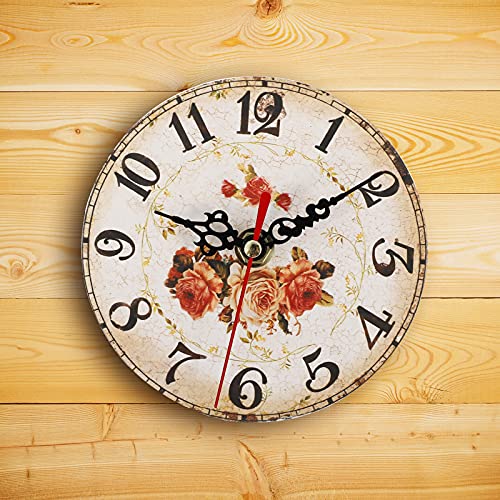 Artibetter Wooden Clock Adornment Silent Tabletop Classic Style Clock Decor Ornament