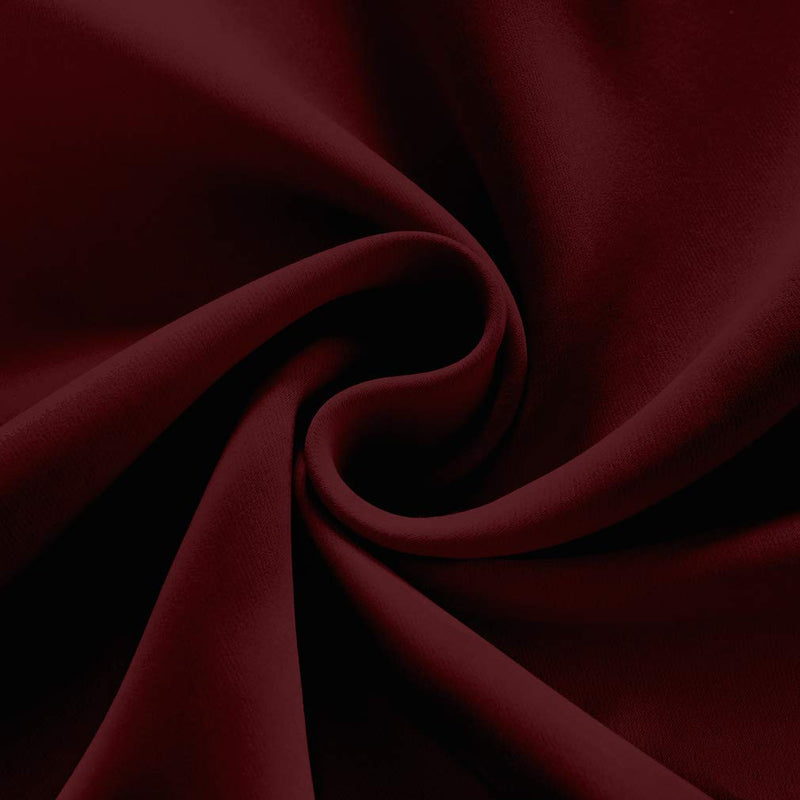 Divine Casa Polyester Fully Sunblock Blackout Window Curtain for Living Room 5 feet Long 1 PCS (Dark Maroon)