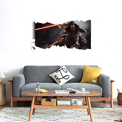 GADGETS WRAP Printed Wall Decal Sticker Scratched Paper Style Wall Decal (90cm x 50cm) - Kylo ren in Star Wars