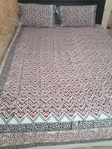 VAANI King Size Cotton bedsheet Hand Block Print