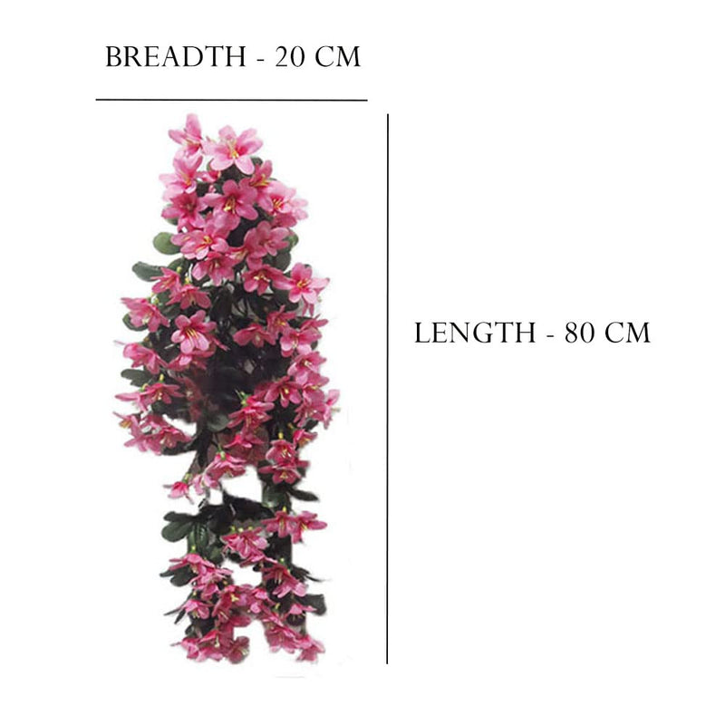 Artificial Flower Hanging for Decoration(Pink, 2 Pieces)