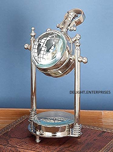 Delight Enterprises Brass Table Clock with Compass