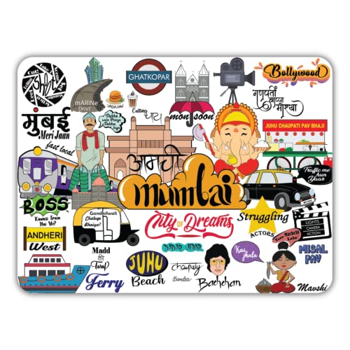 Gangaur Mumbai Doodle Kitchen Fridge Magnet- Pack of 1 Fridge Magnet