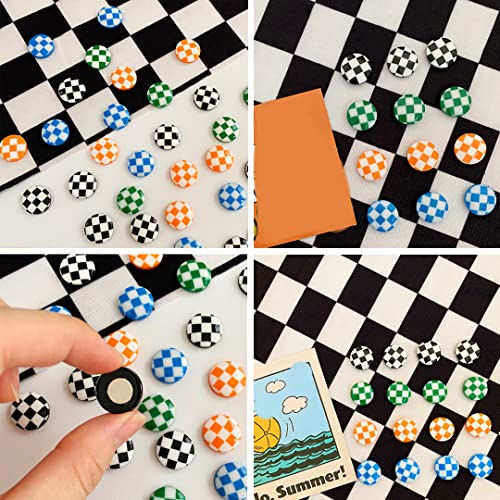 8 Pcs Chessboard Needle Minder Magnetic Needle Holder Plaid Fridge Magnets Round Whiteboards Magnets Refrigerator Magnets