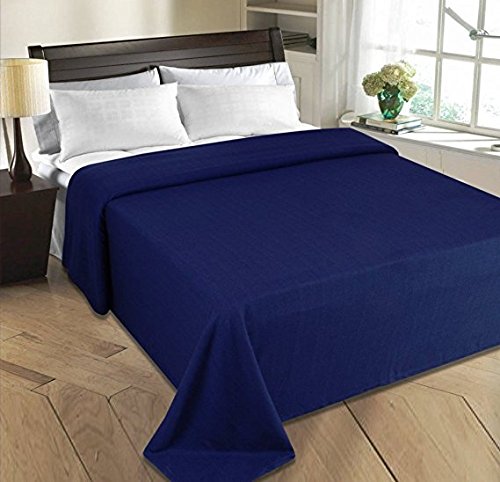 GOYAL'S ® Double Polar Fleece Plain AC Blanket - Blue