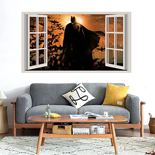 GADGETS WRAP Printed Wall Decal Sticker Fake Window Style Decal (90cm x 50cm) - The Dark Knight Rises